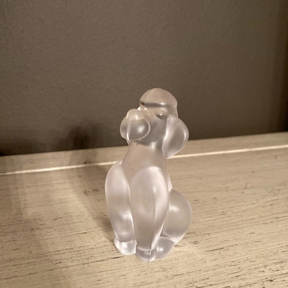 Vintage Frosted Glass Poodle - Picture 2 of 8